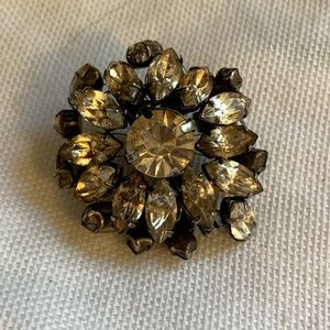 Vintage crystal brooch